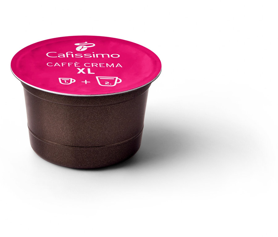 Pembe kapaklı tek bir Caffè Crema Wake Up XL kapsülü.