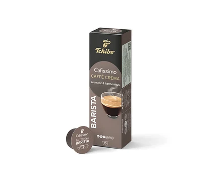 Bir paket ve bir kapsül Cafissimo BARISTA Caffè Crema.