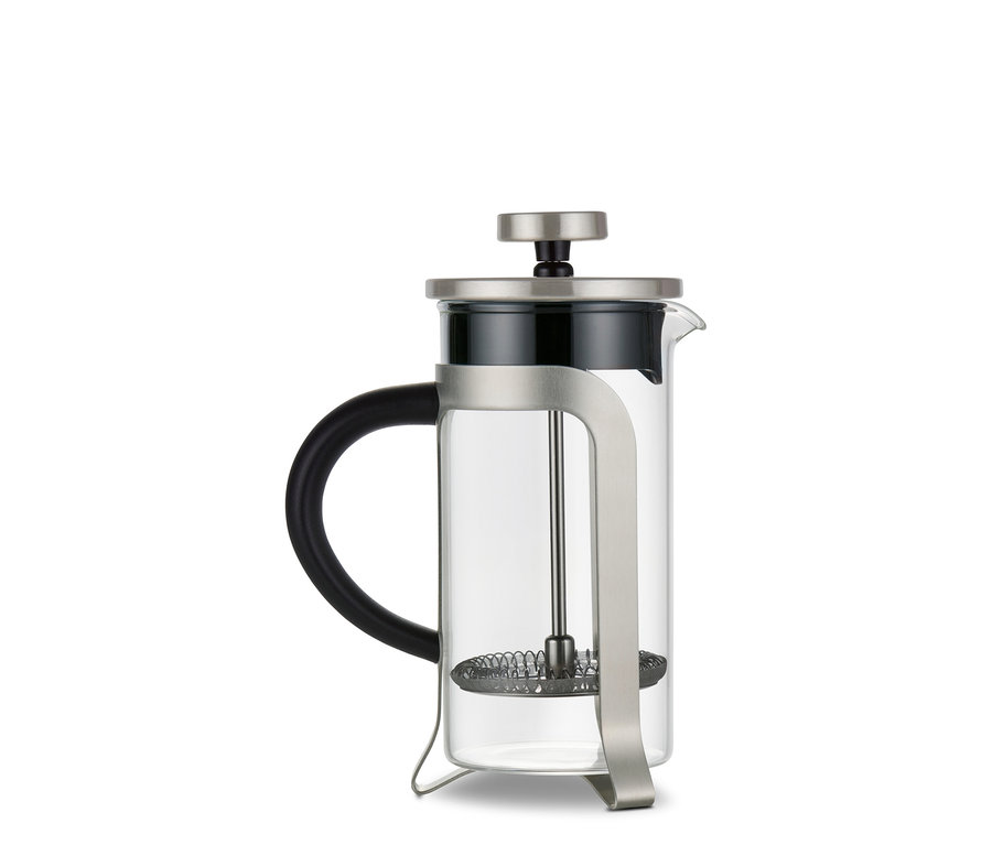 Gümüş rengi, 300 ml kapasiteli, 2 fincanlık French Press.