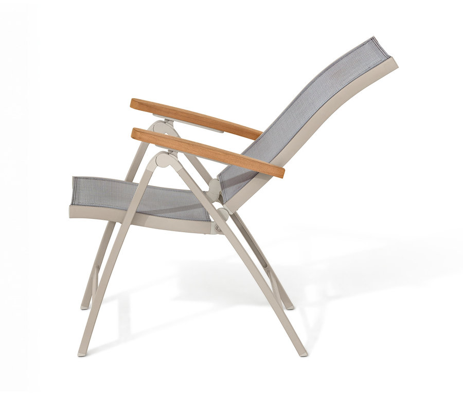 Ayarlanabilir Sırtlı Yüksek Sandalye »Liska«'nın yandan görünümü.