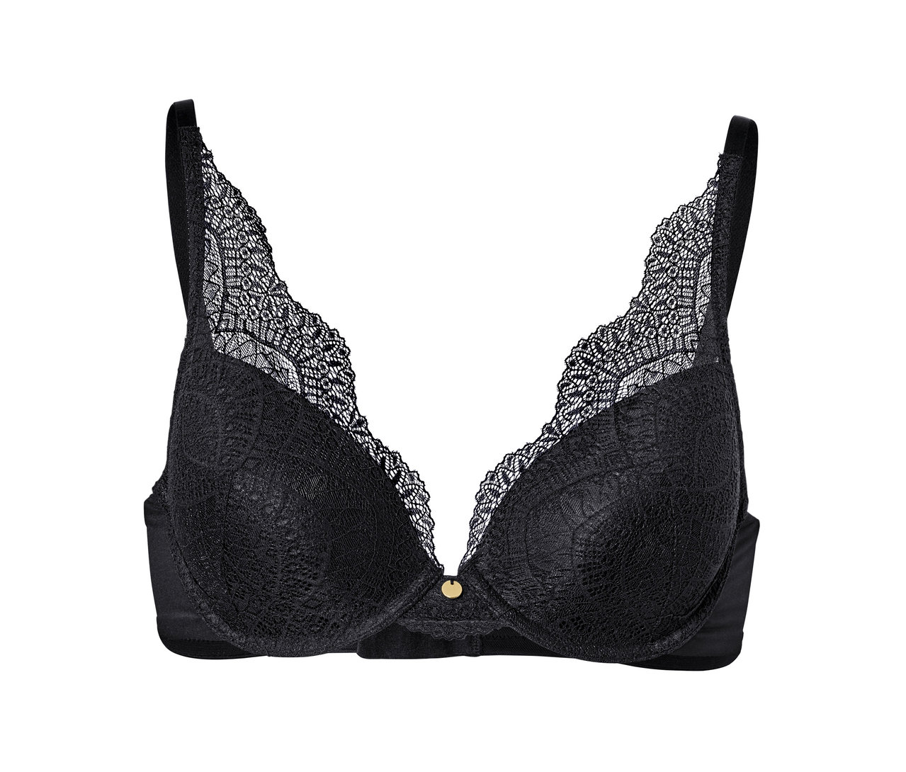 Beyaz arka planda siyah dolgulu sütyen.