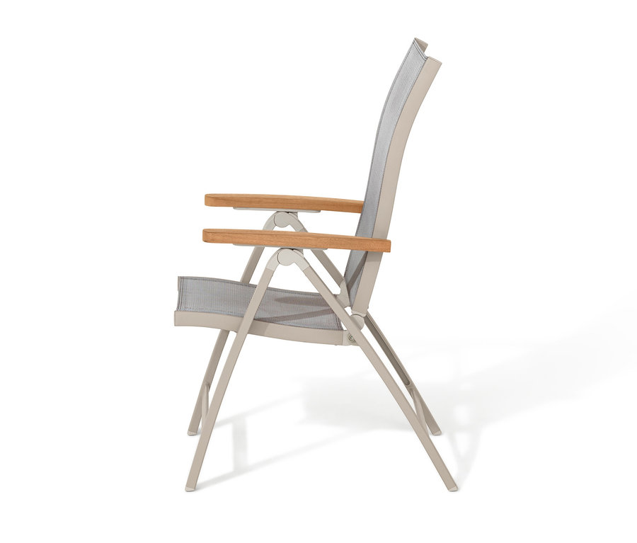 Ayarlanabilir Sırtlı Yüksek Sandalye »Liska«'nın yandan görünümü.