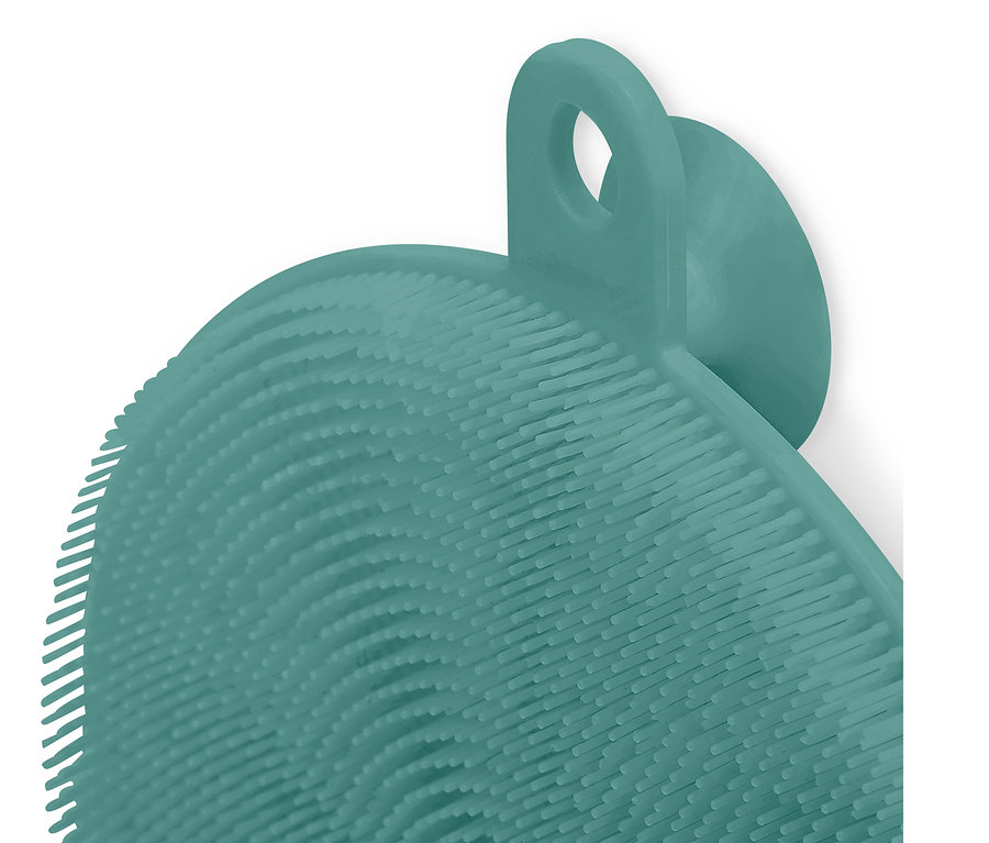 Silikon bulaşık süngeri yakın çekim.