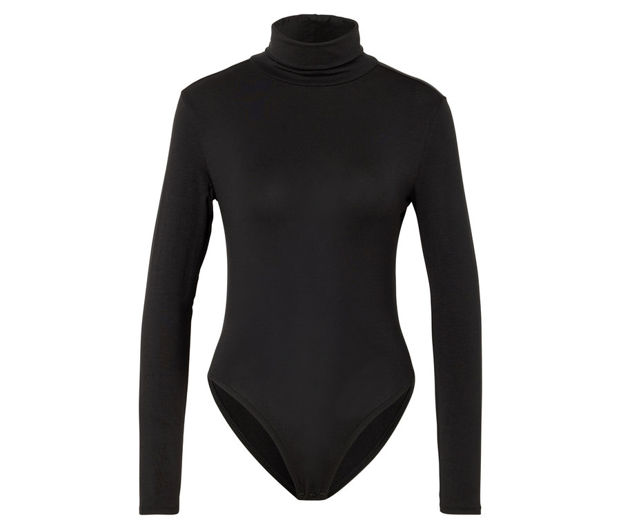 Siyah, uzun kollu, balıkçı yaka body.