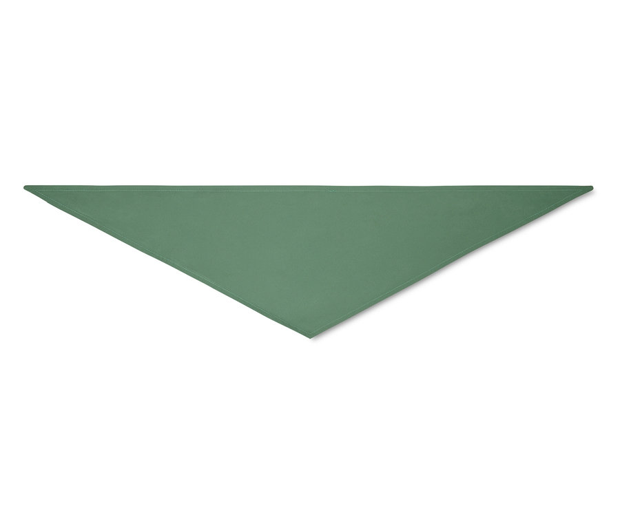 Beyaz bir arka plan üzerinde üçgen, yeşil bir eşarp.