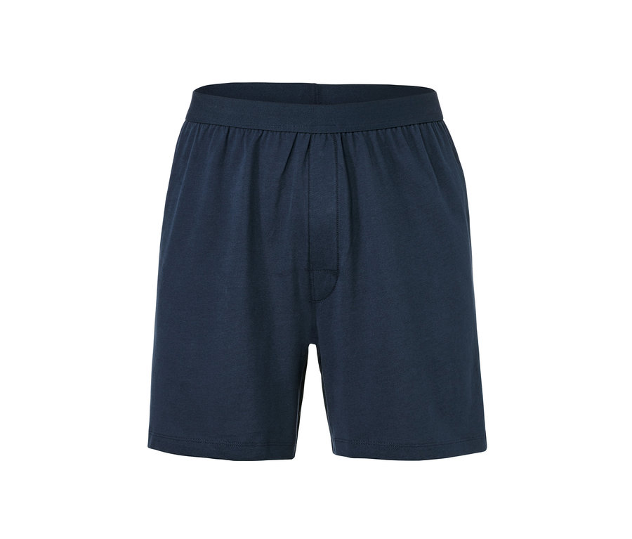 Lacivert organik pamuklu yumuşak single jersey kısa pijama takımı.
