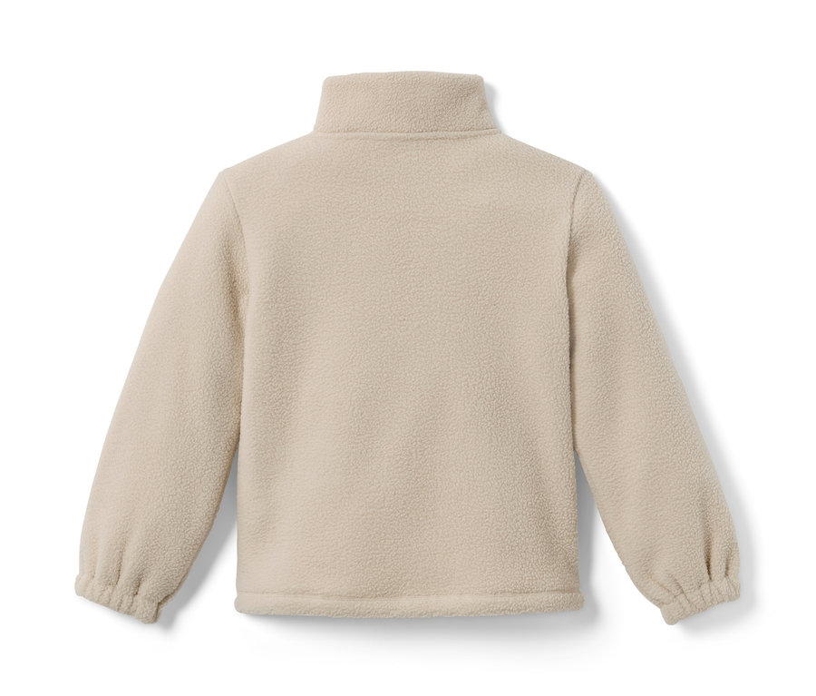 Beyaz, Yumuşak Polar Sweatshirt'ün arka görünümü.