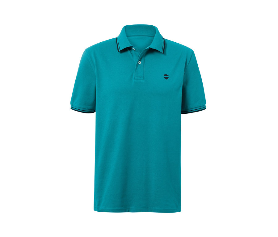 Deniz mavisi Pike Polo Yaka Tişört
