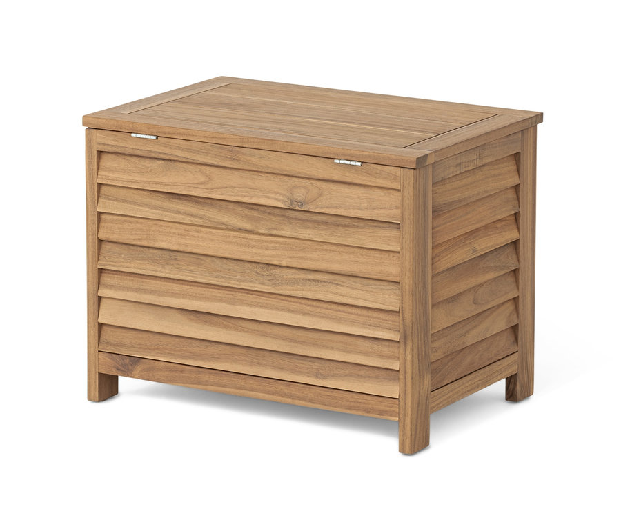 Kahverengi ahşaptan açacaklı dekoratif soğuk tutma kutusu.