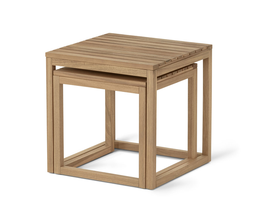 Akasya ağacından yapılmış 2'li Yan Sehpa Seti »Lenja«.