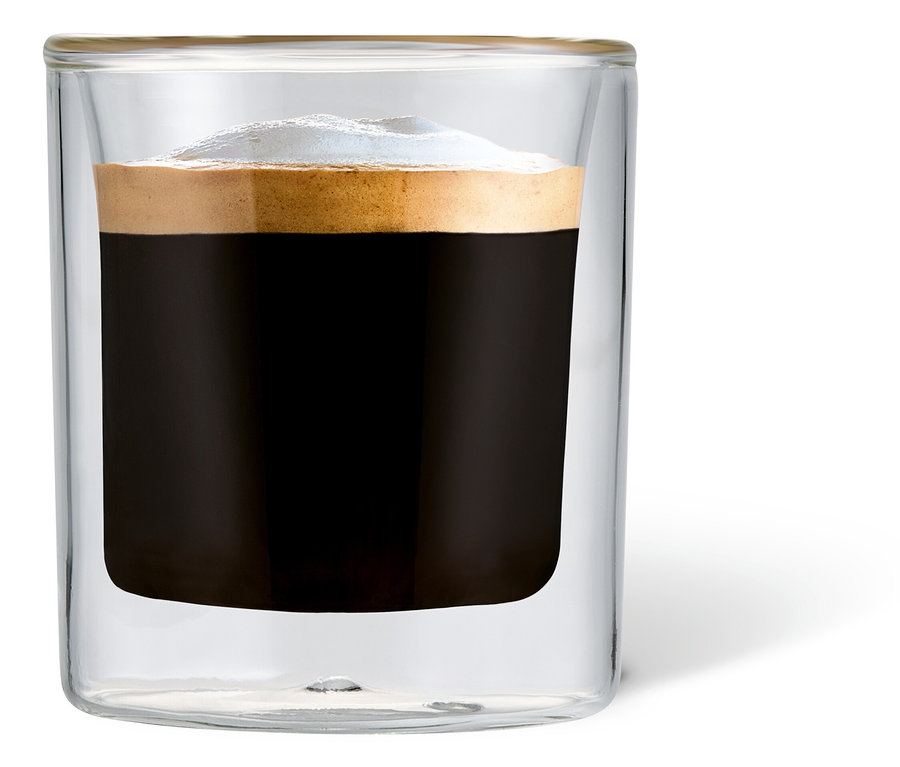 2 Espresso Bardağından birinde espresso. 