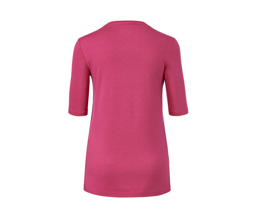 Pembe, kısa kollu organik pamuklu pijama takımı.