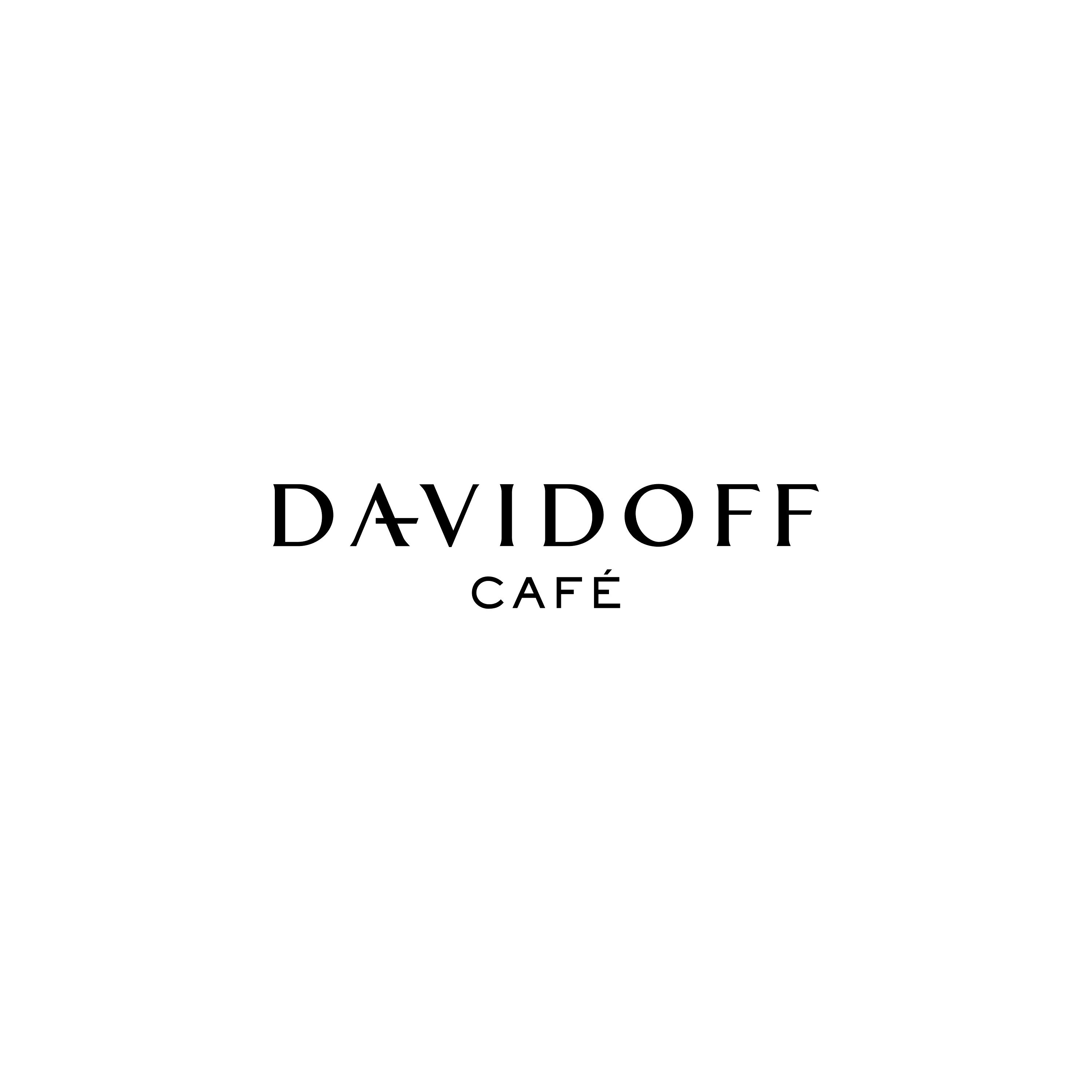 Beyaz arka plan üzerinde Davidoff Café Logosu.
