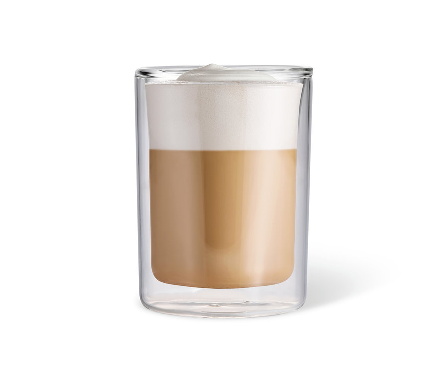 Köpüklü bir Caffè Crema Bardağı kahve dolu