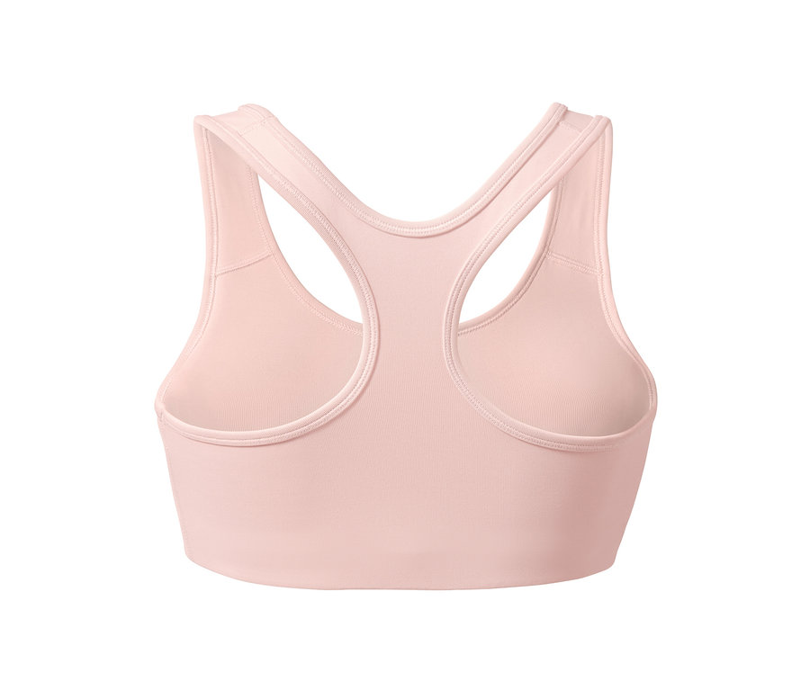 Açık pembe spor büstiyerin detay görünümü.