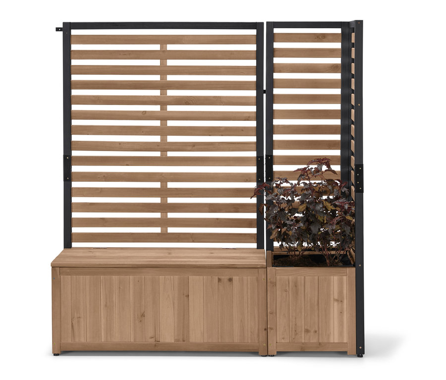 Bitki Kasalı Korumalı Köşe Modülü »Elin« ve ahşap kaplama.