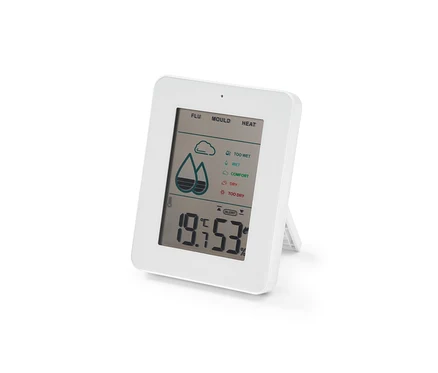 Küf Alarmlı Dijital Nem Ölçer 19,7°C sıcaklık ve %53 nem gösteriyor.