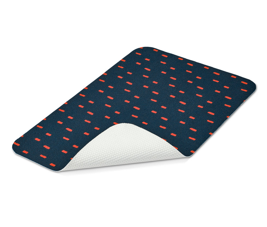 Turuncu desenli lacivert Polar Mama Kabı Altlığı. 