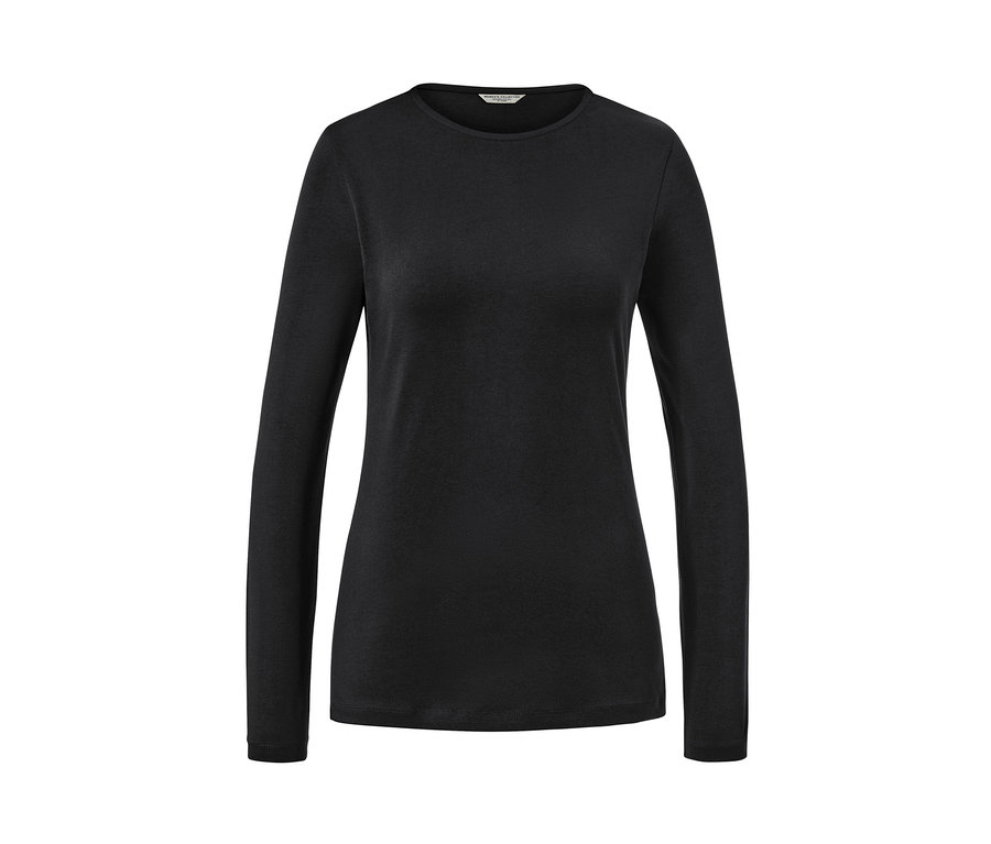 Siyah uzun kollu tişört.