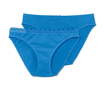 İki adet mavi slip