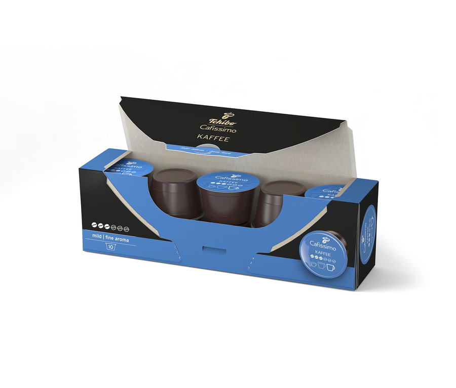 Açılmış, içinde on adet Coffee Fine Aroma Kapsül Filtre Kahve bulunan paket.