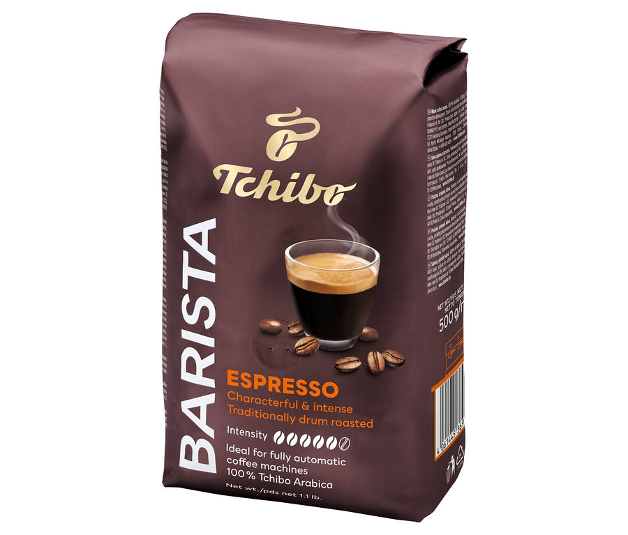 500g BARISTA Espresso çekirdek kahve paketi.