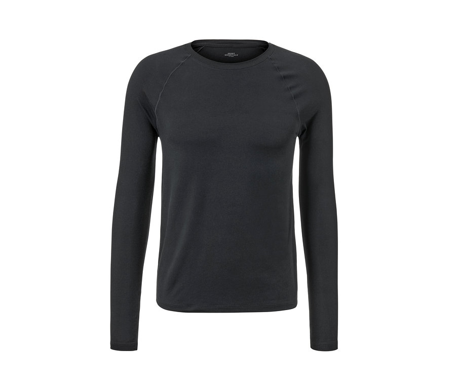 Siyah uzun kollu fonksiyonel tişört