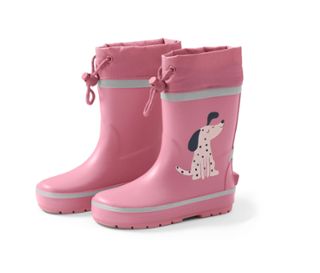 Köpek baskılı koyu pembe