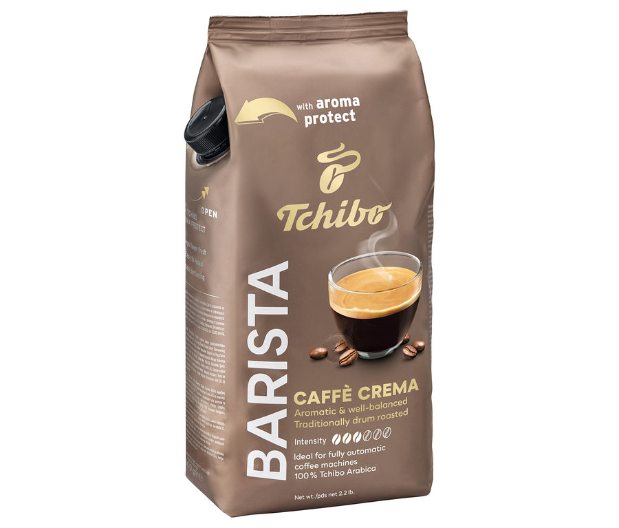 Tchibo'dan BARISTA Caffè Crema - 1x 1 kg Çekirdek Kahve paketi.