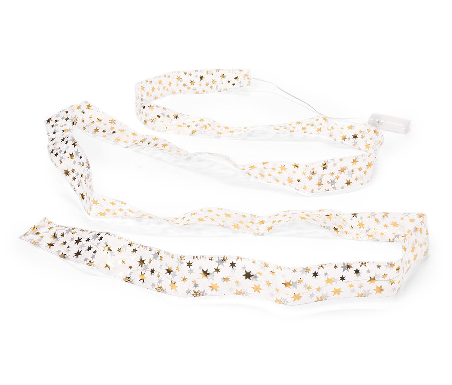 Beyaz bir arka plan üzerinde LED dekoratif şerit.