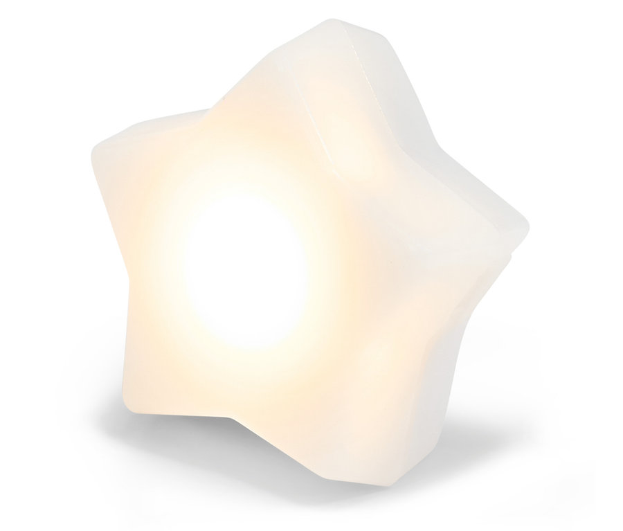 Beyaz arka planda parlayan beyaz yıldız.