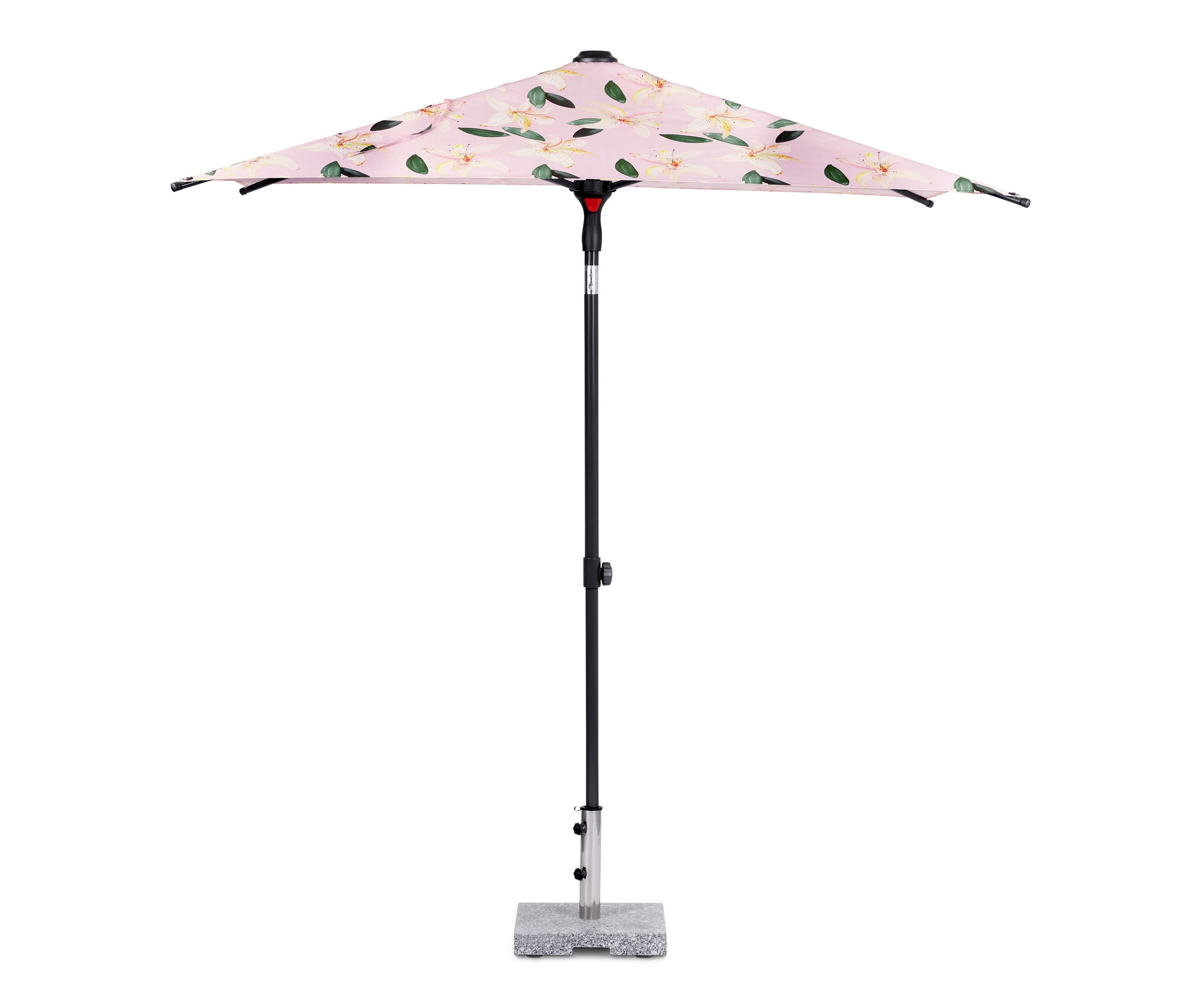 Açık Balkon Şemsiyesi, Yakl. 160 x 200 cm, çiçek desenli,