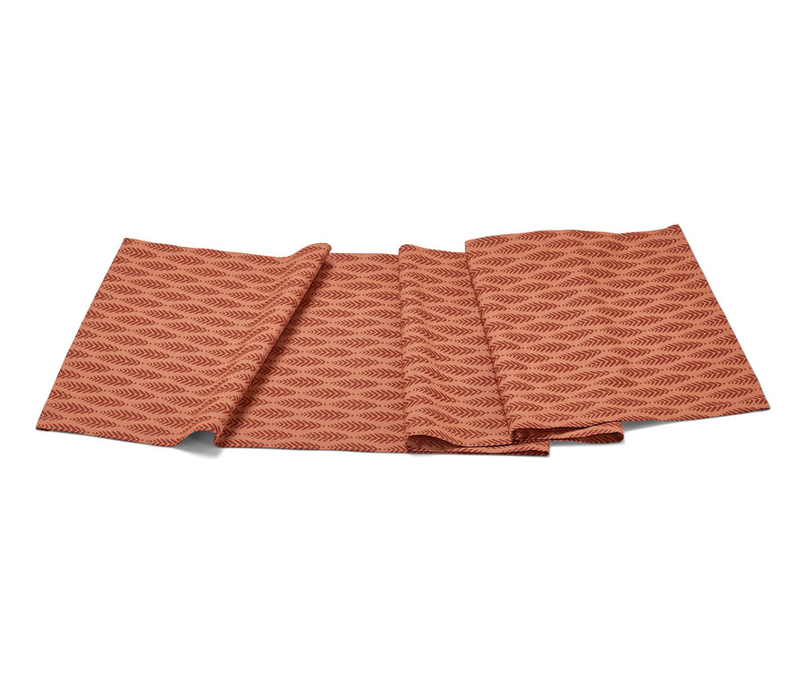 Yaprak desenli pamuk runner masa örtüsü