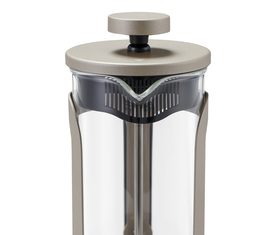 300 ml, 2 Fincan, Şampanya rengi French Press detay.