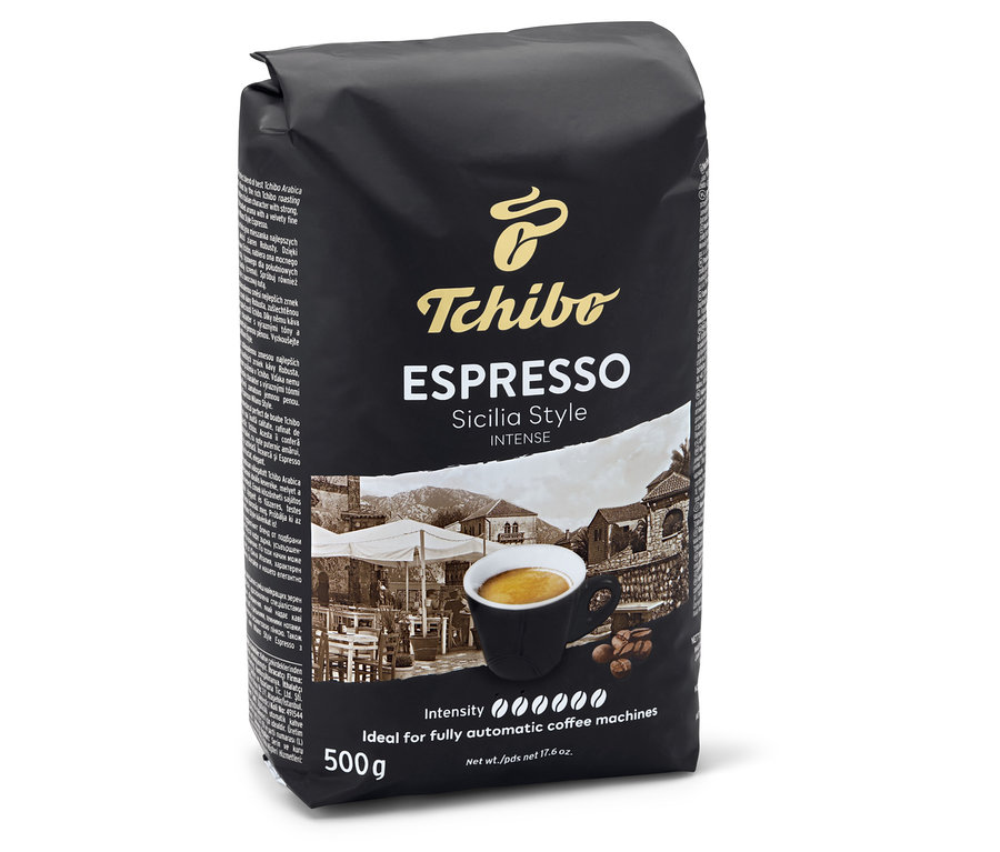 Bir paket Espresso Sicilia Style Çekirdek Kahve 500g.