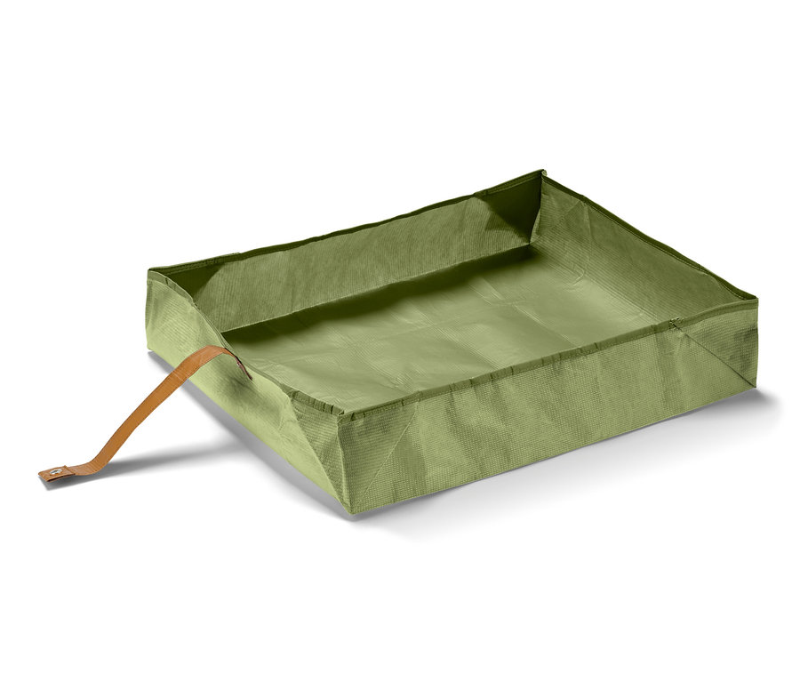 Kahverengi kayışlı yeşil bitki matı.