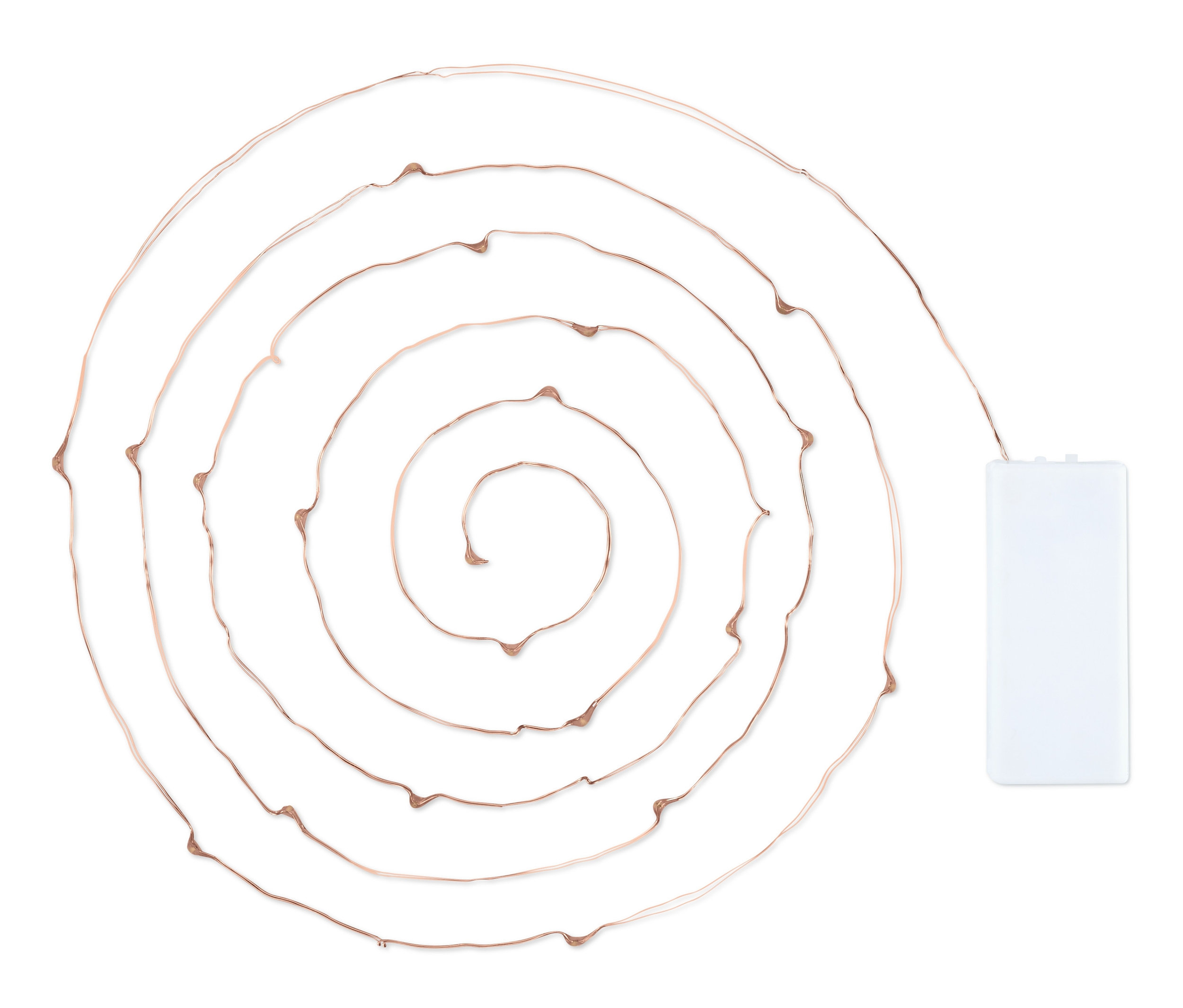 LED Mikro Işık Zinciri, Damlalar, spiral şeklinde sarılmış.
