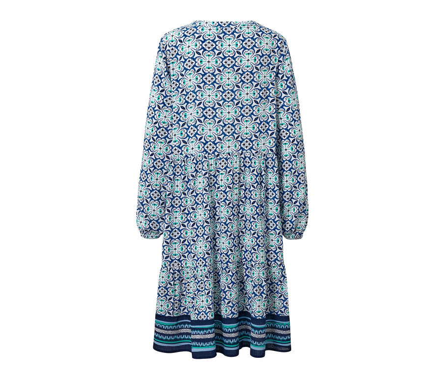 Tamamı Baskılı Dokuma Elbise