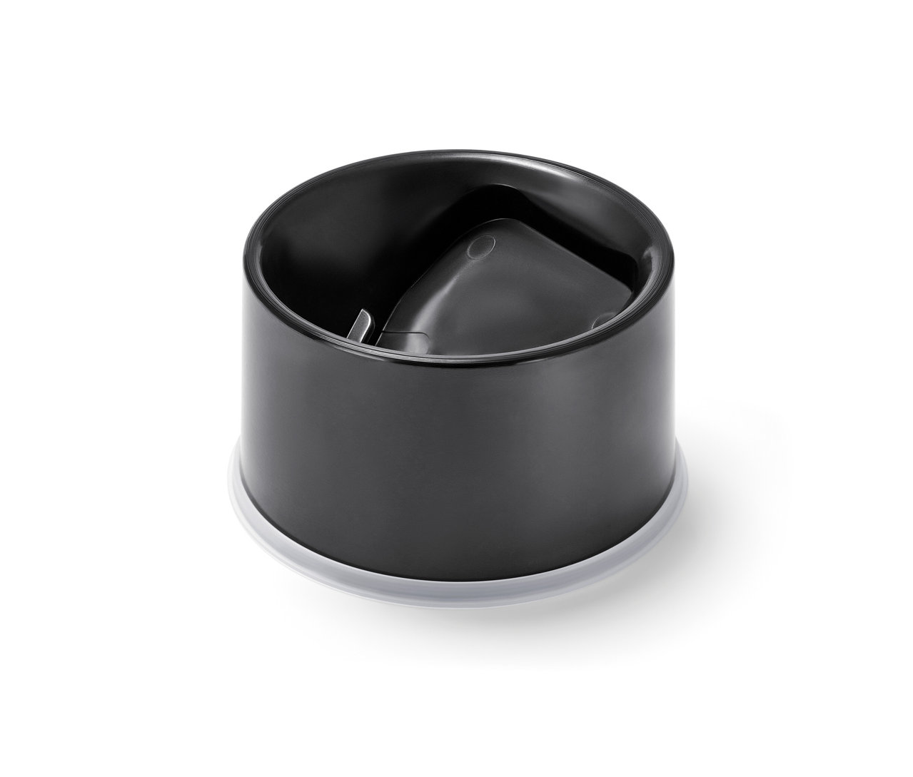 Siyah silikon tuvalet fırçası tutucu.