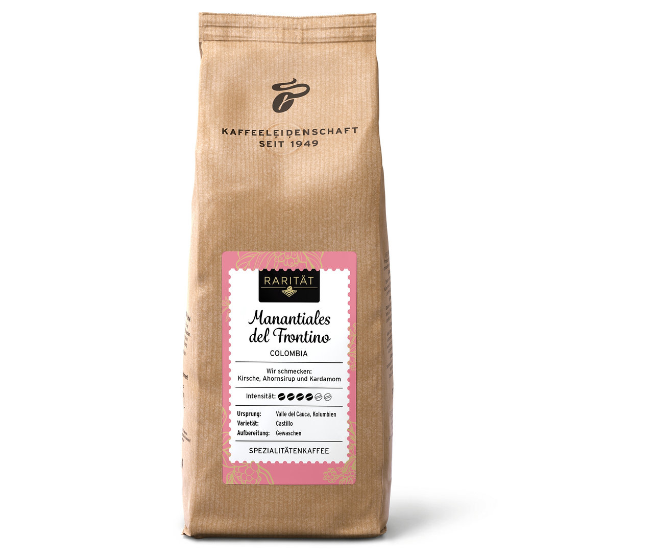 Manantiales del Frontino Colombia kahve çekirdekleri paketi.