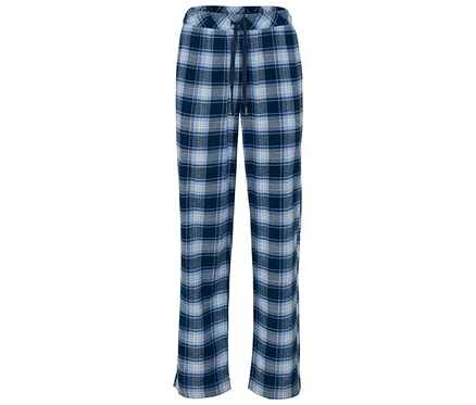 İpli, mavi kareli pijama altı.