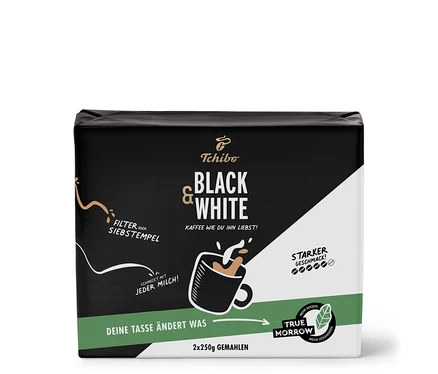 Black'N White 2X250g öğütülmüş filtre kahve paketi