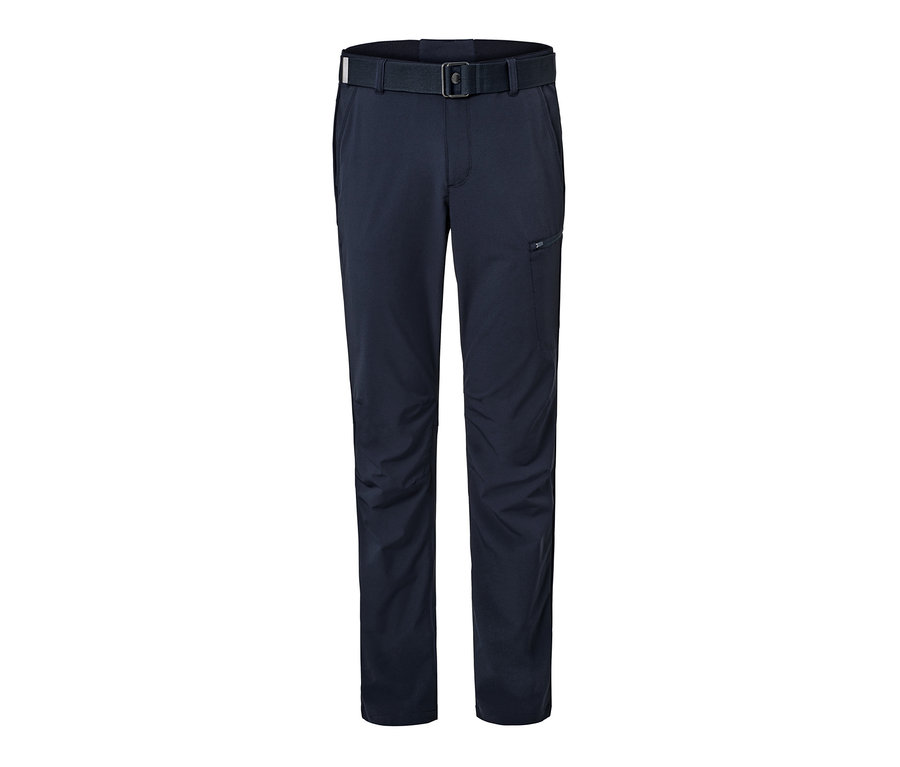 Kemerli lacivert softshell outdoor pantolon.