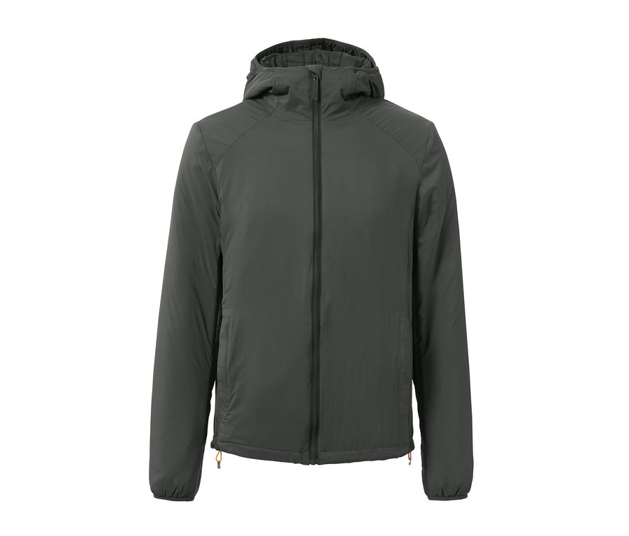 Haki renkli, fermuarlı ve kapüşonlu TERMAL MIDLAYER CEKETİ