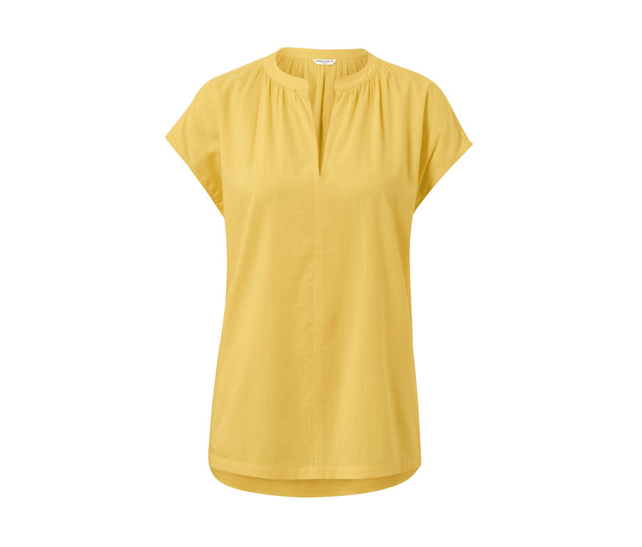 Sarı, Kısa Kollu Bluz