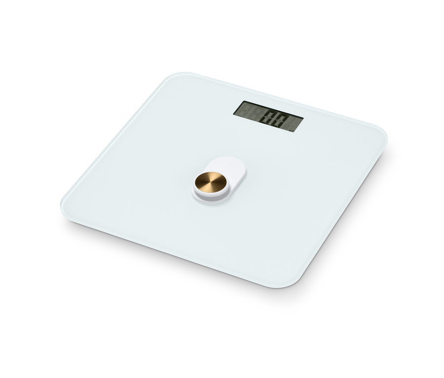 Beyaz arka plan üzerinde dijital tartı.