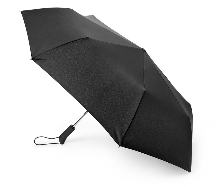 Siyah, otomatik cep şemsiyesi.