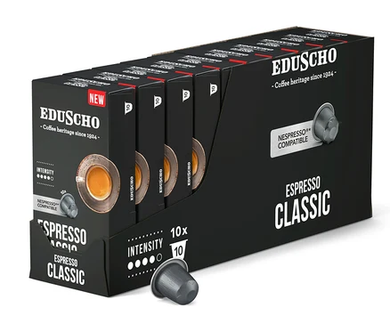 Bir paket Eduscho Espresso Classic kapsül.