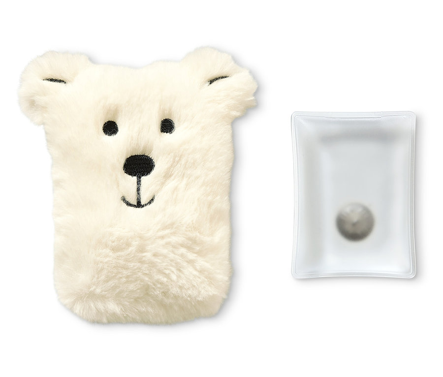 Ayı şeklinde pelüş el ısıtıcısı ve ısıtma kapsülü.