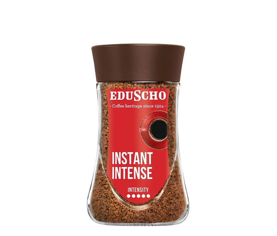 Bir kavanoz EDU Instant Intense 200g hazır kahve.